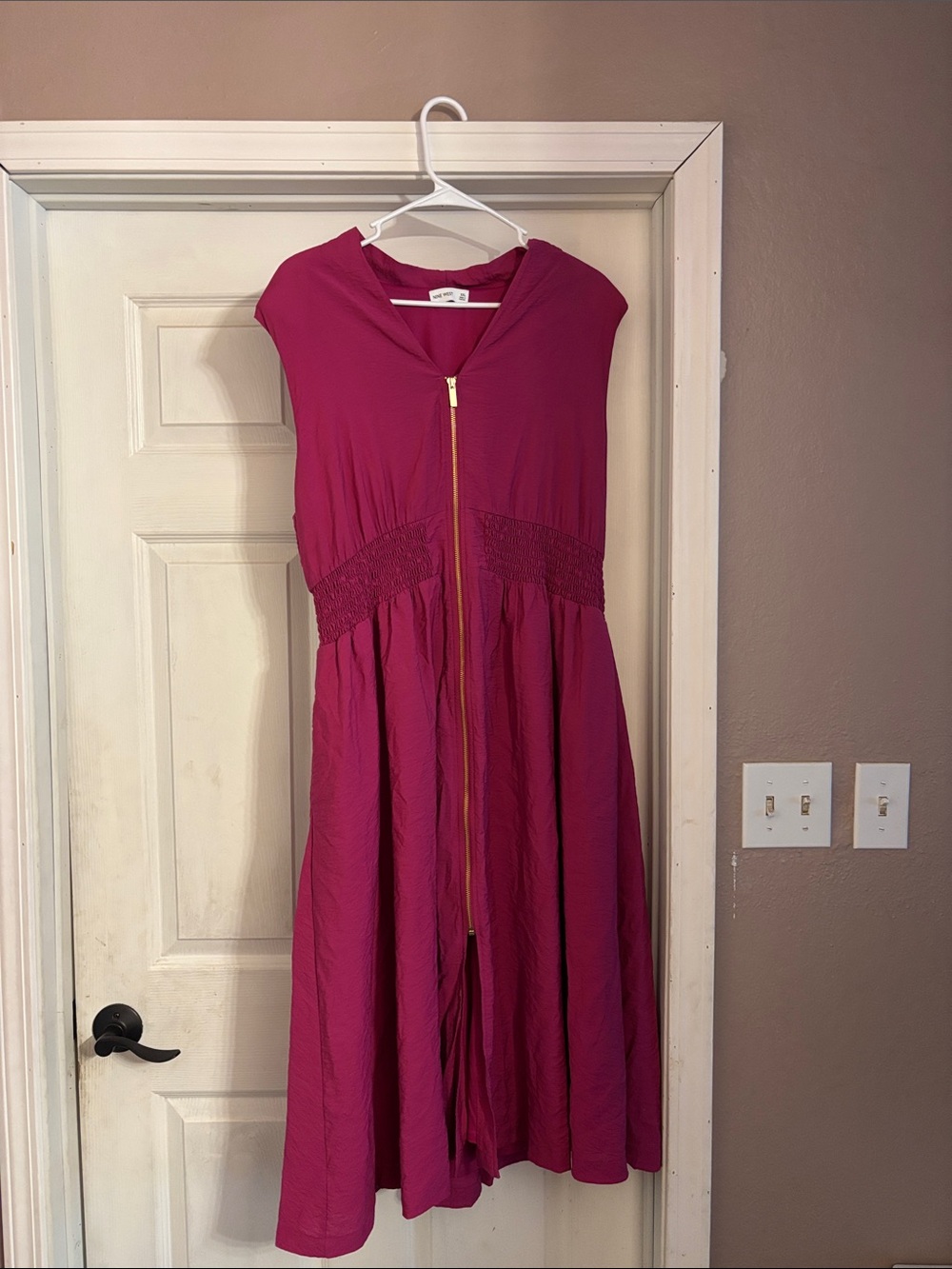 Nine West Fuchsia Zip-Front Dress